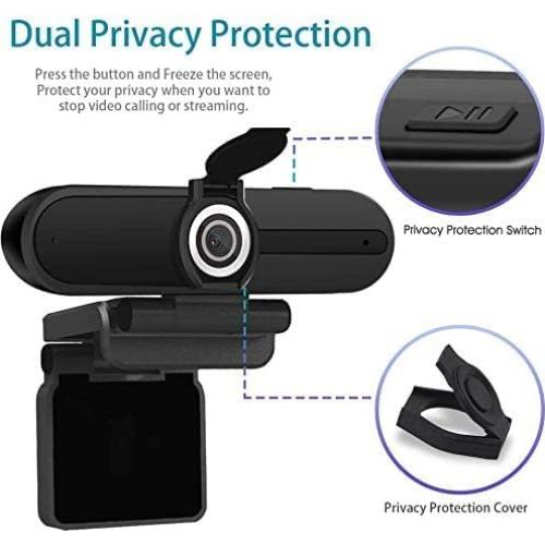 Cámara Web 4K ZIQIAN W8A 1080P con Micrófono y Trípode