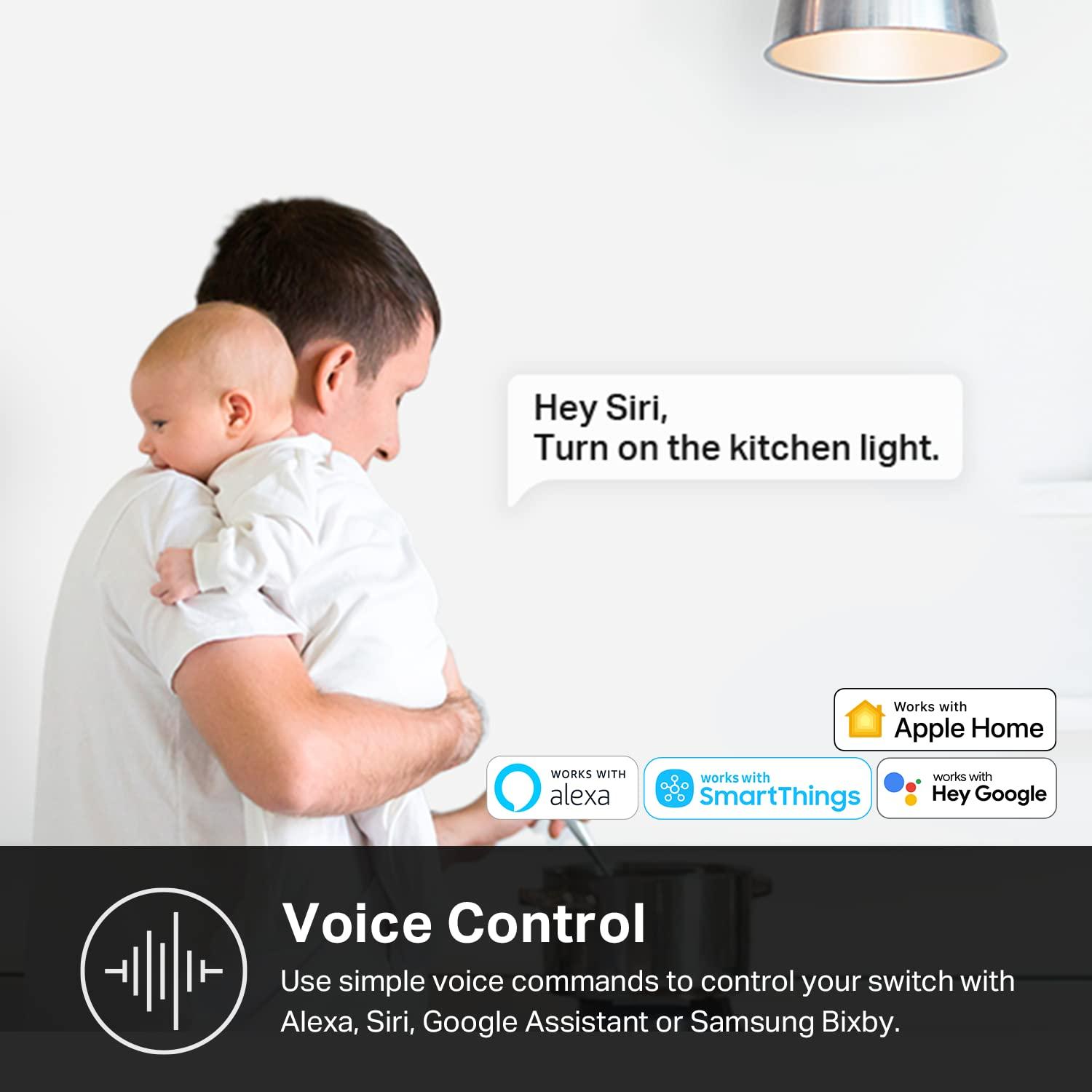 Interruptor Luz Inteligente Kasa KS200P3 Wi-Fi 3 Piezas