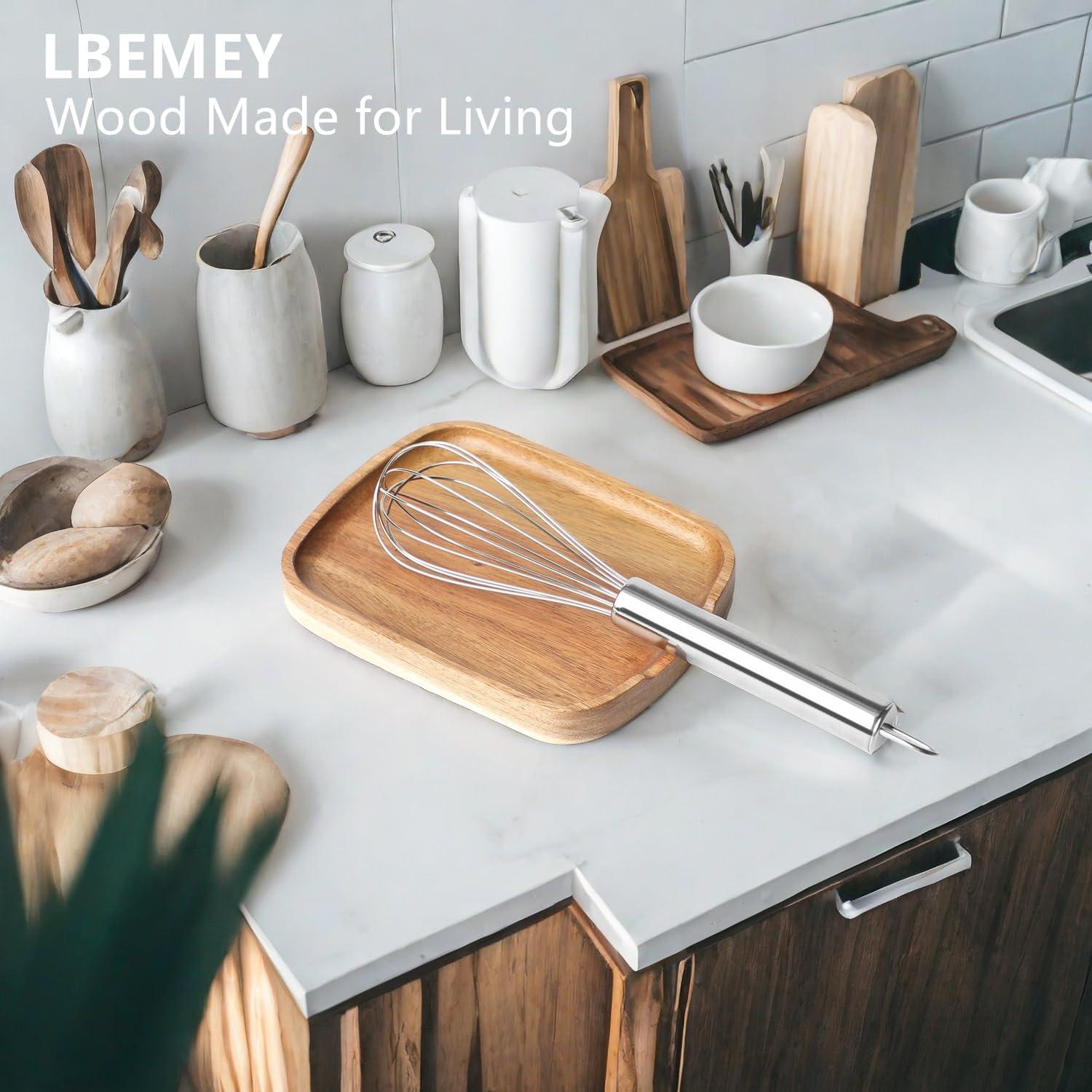 Soporte para Cuchara de Madera de Acacia LBEMEY - Antideslizante