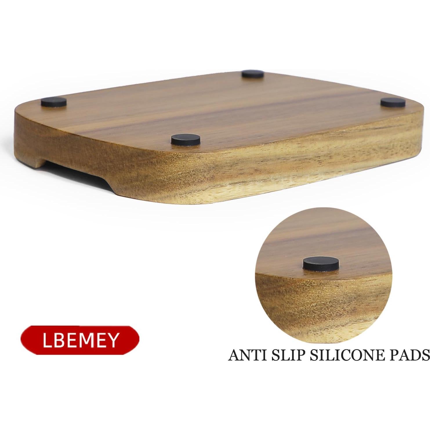 Soporte para Cuchara de Madera de Acacia LBEMEY - Antideslizante