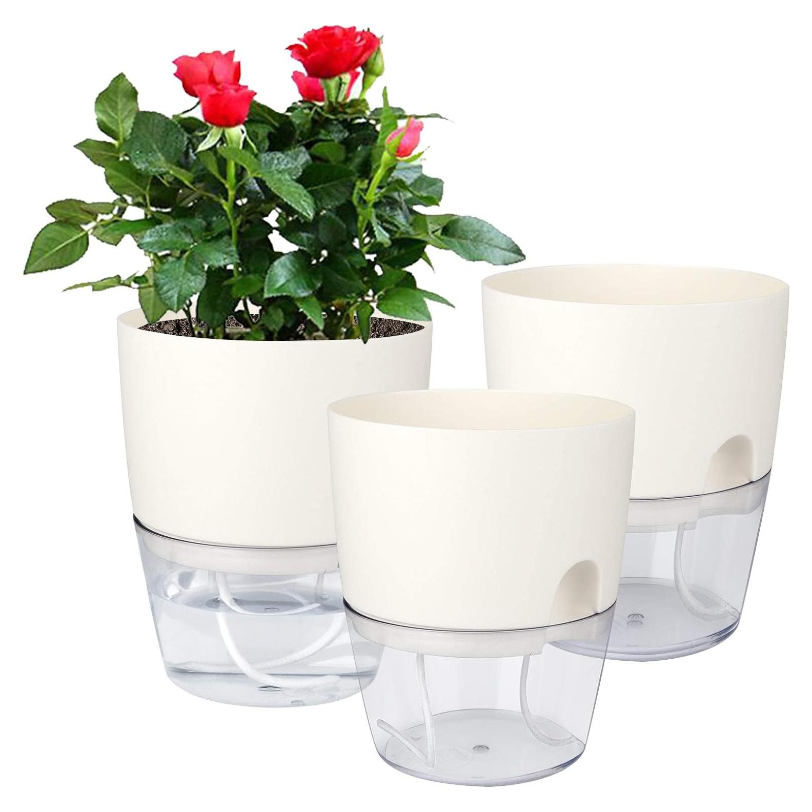 Macetas Autorriego Vanavazon 15 cm Paquete de 3 para Plantas