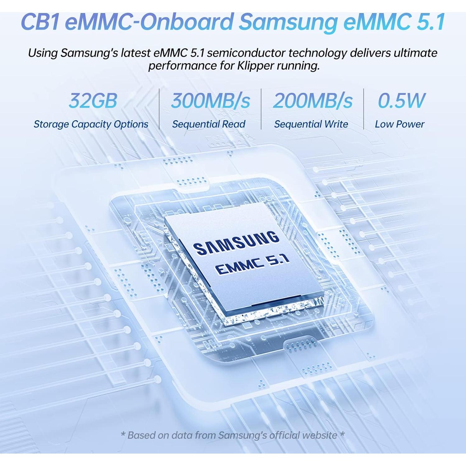 BIGTREETECH CB1 eMMC V1.1 Control Board (1GB+32GB), Support Klipper Upgrade on CB1 V2.2 Compatible with Raspberry-Pi 3B/4B, Manta M8P/M5P/M4P, Manta E3EZ Motherboard, Pi4B Adapter 3D Printer Part