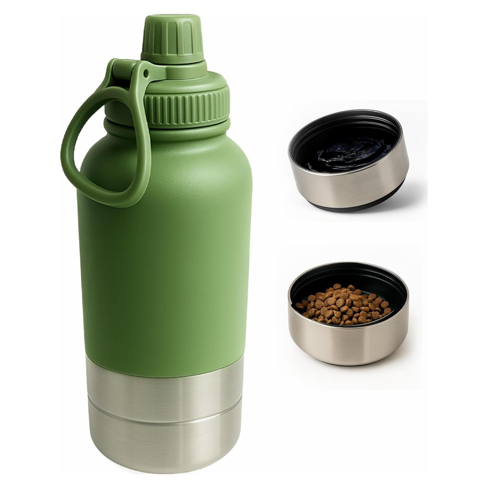 Botella de Agua y Cuenco 2-en-1 Bouwadvies Huys 27cm Acero Inoxidable