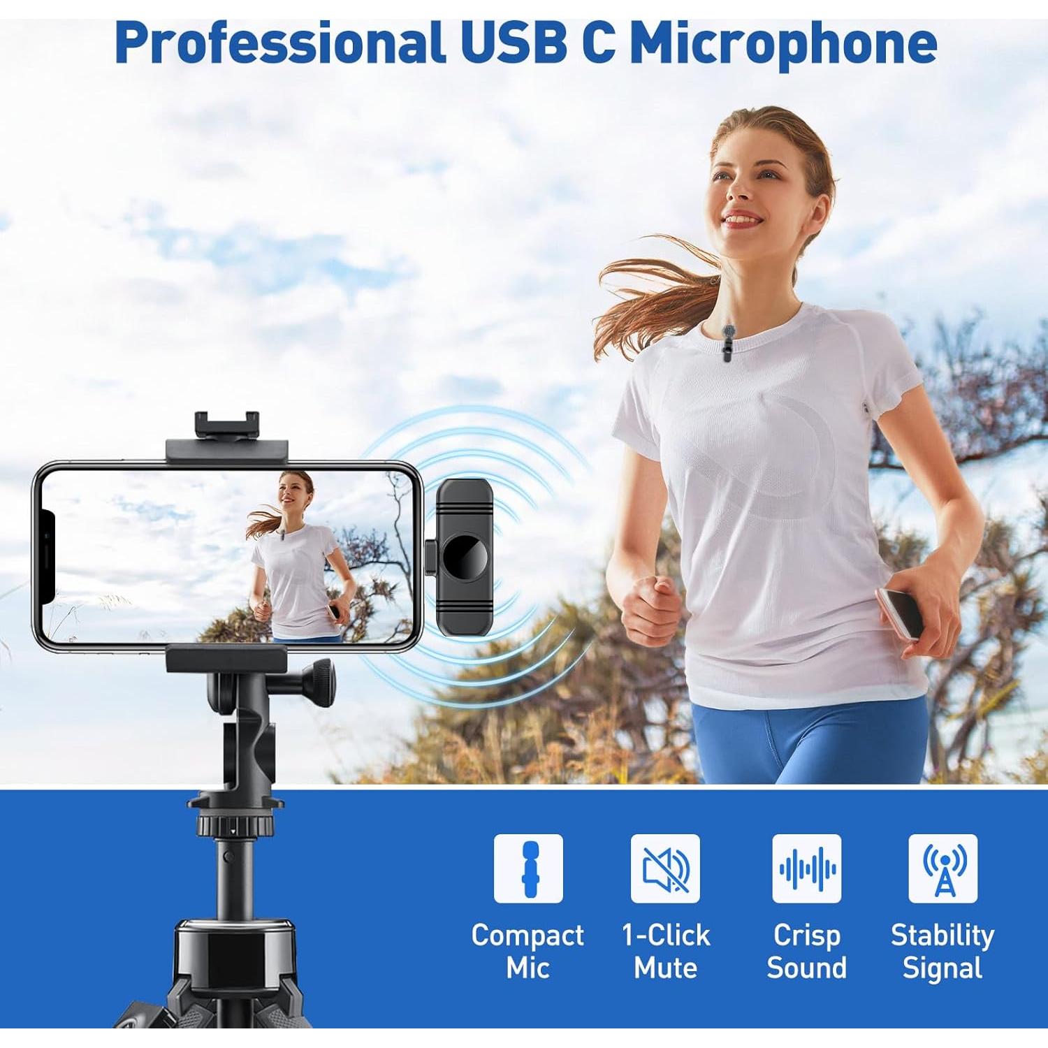 Micrófono de Solapa Inalámbrico VEZQUA para iPhone y iPad