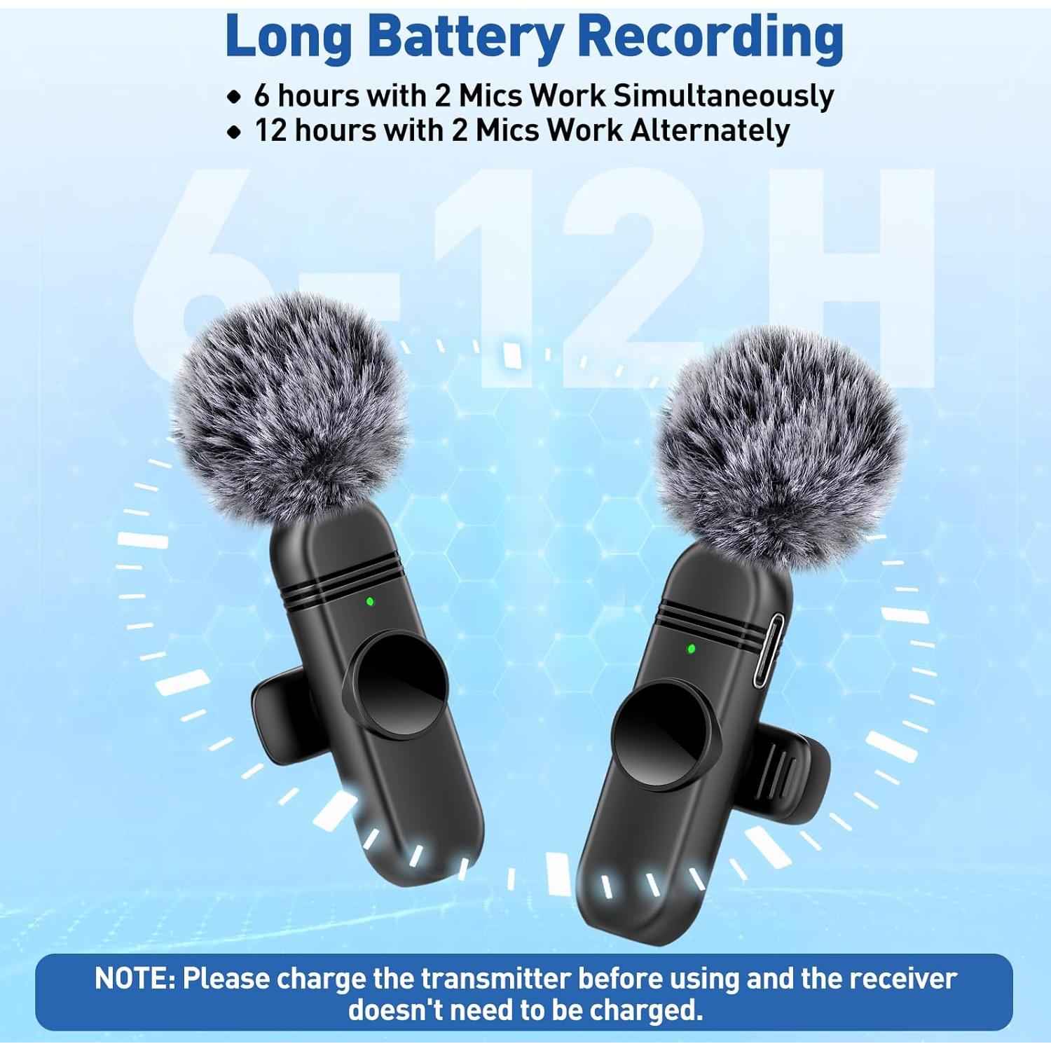 Micrófono de Solapa Inalámbrico VEZQUA para iPhone y iPad