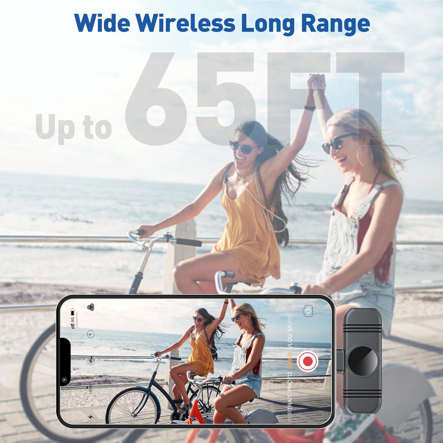 Micrófono de Solapa Inalámbrico VEZQUA para iPhone y iPad