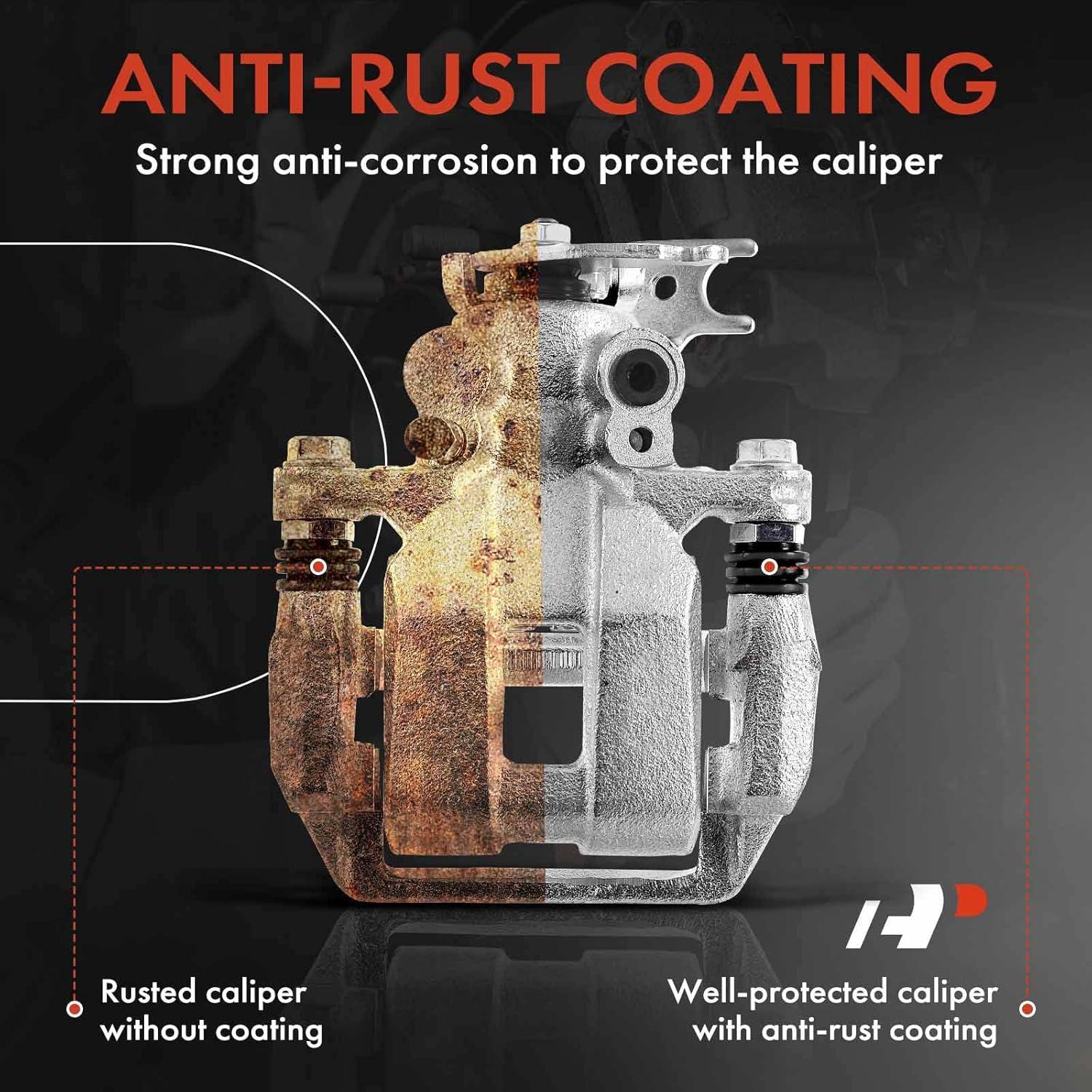 A-Premium Disc Brake Caliper Assembly with Bracket Compatible with Select Toyota Models - Toyota Corolla 1985 1986 1987, 1.6L, RWD - Rear Right Passenger Side