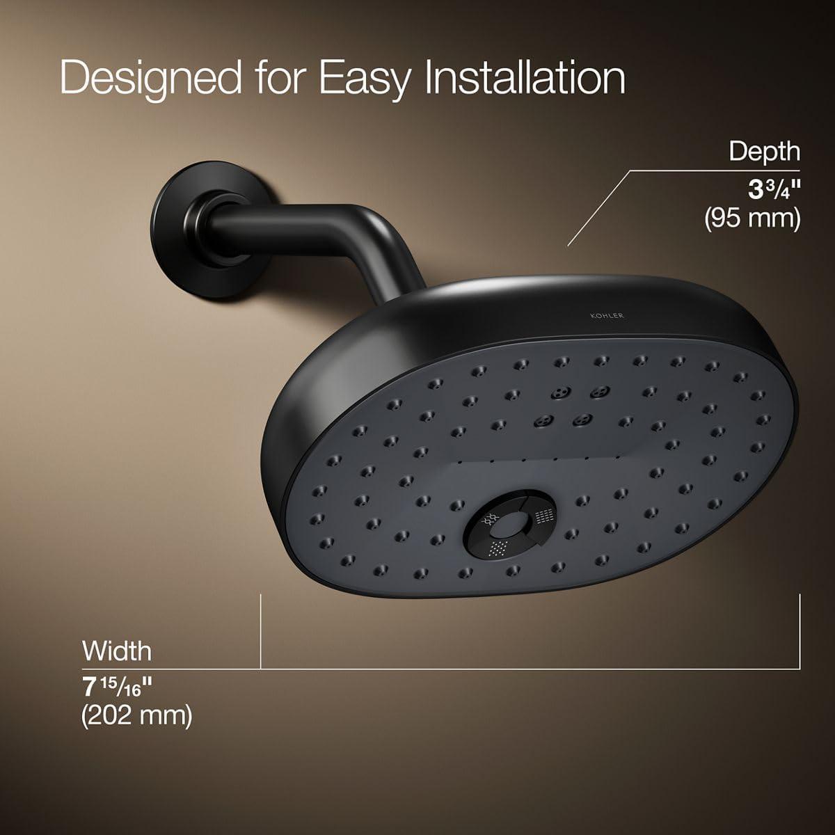 Cabezal de Ducha KOHLER 26290-G-BL 1.75 GPM Negro Mate