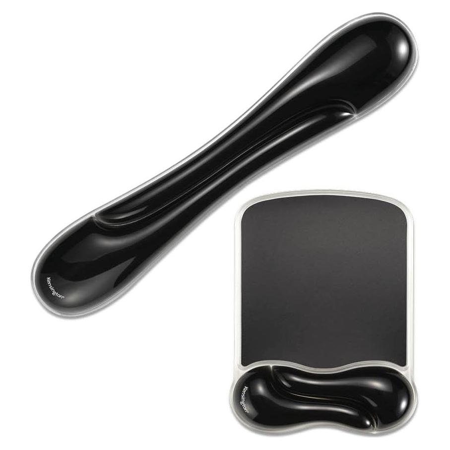 Reposamuñecas de Gel Duo Kensington Mediano Negro Ergonómico