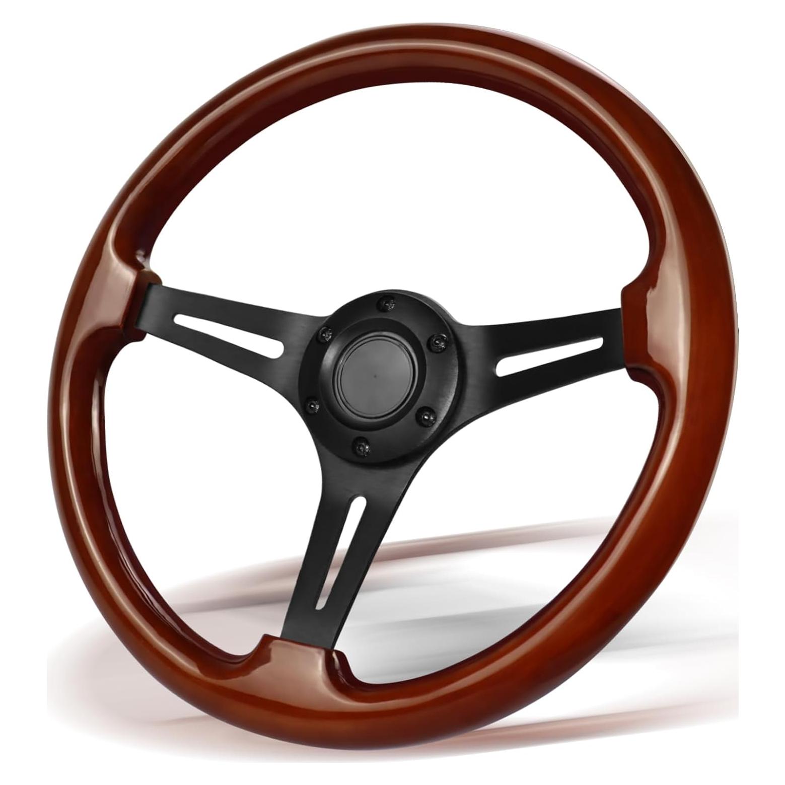 Volante de Madera VOONKE VKRC-06MBK 35.1cm Universal