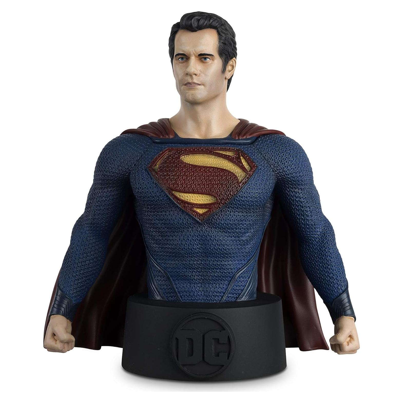Eaglemoss DC Batman Universe Collector's Busts: #15 Superman (Man of Steel) Bust Toy, Multicolor, 5 inches