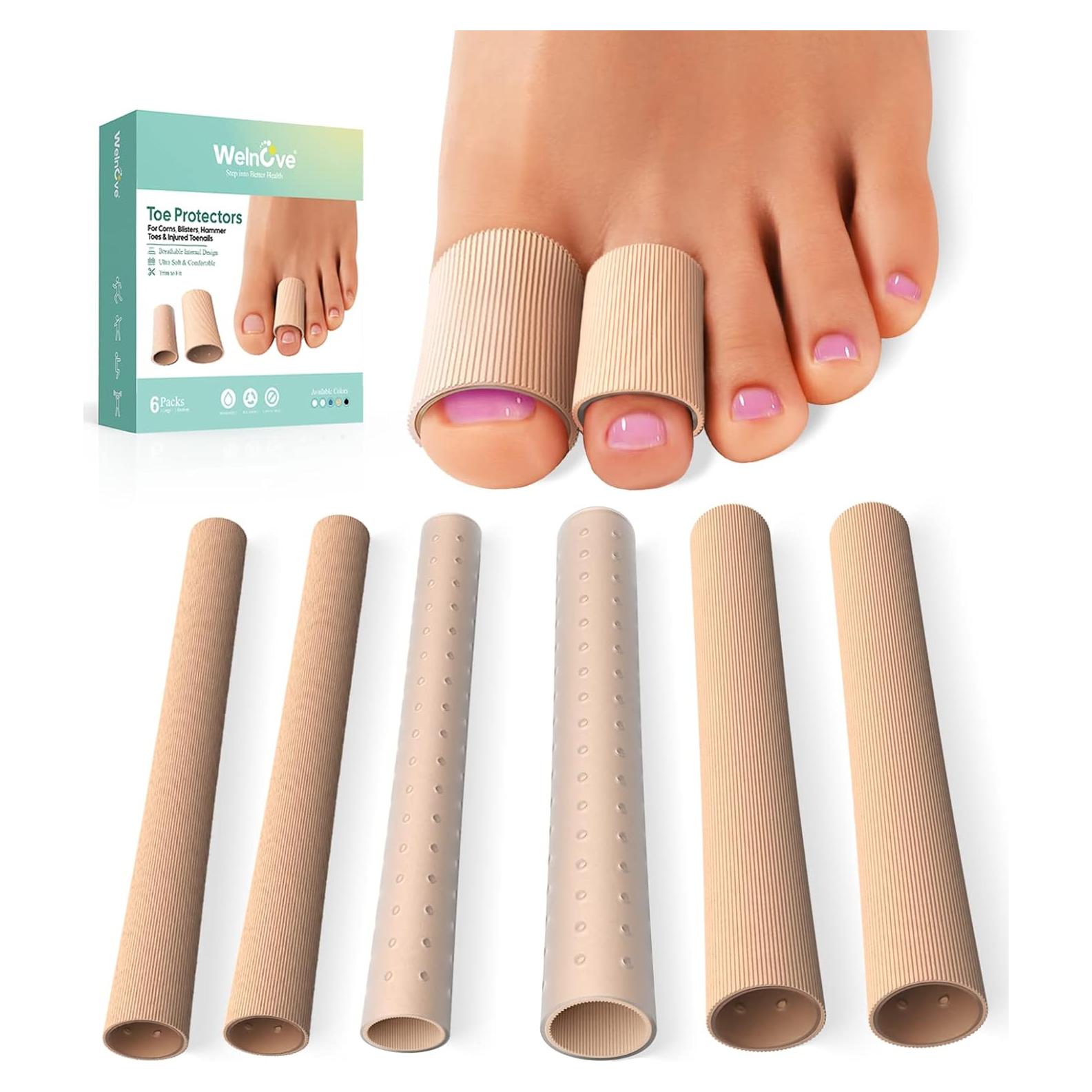 Mangas Protectores para Dedos de Pies Welnove - 6 Piezas Alivio Dolor