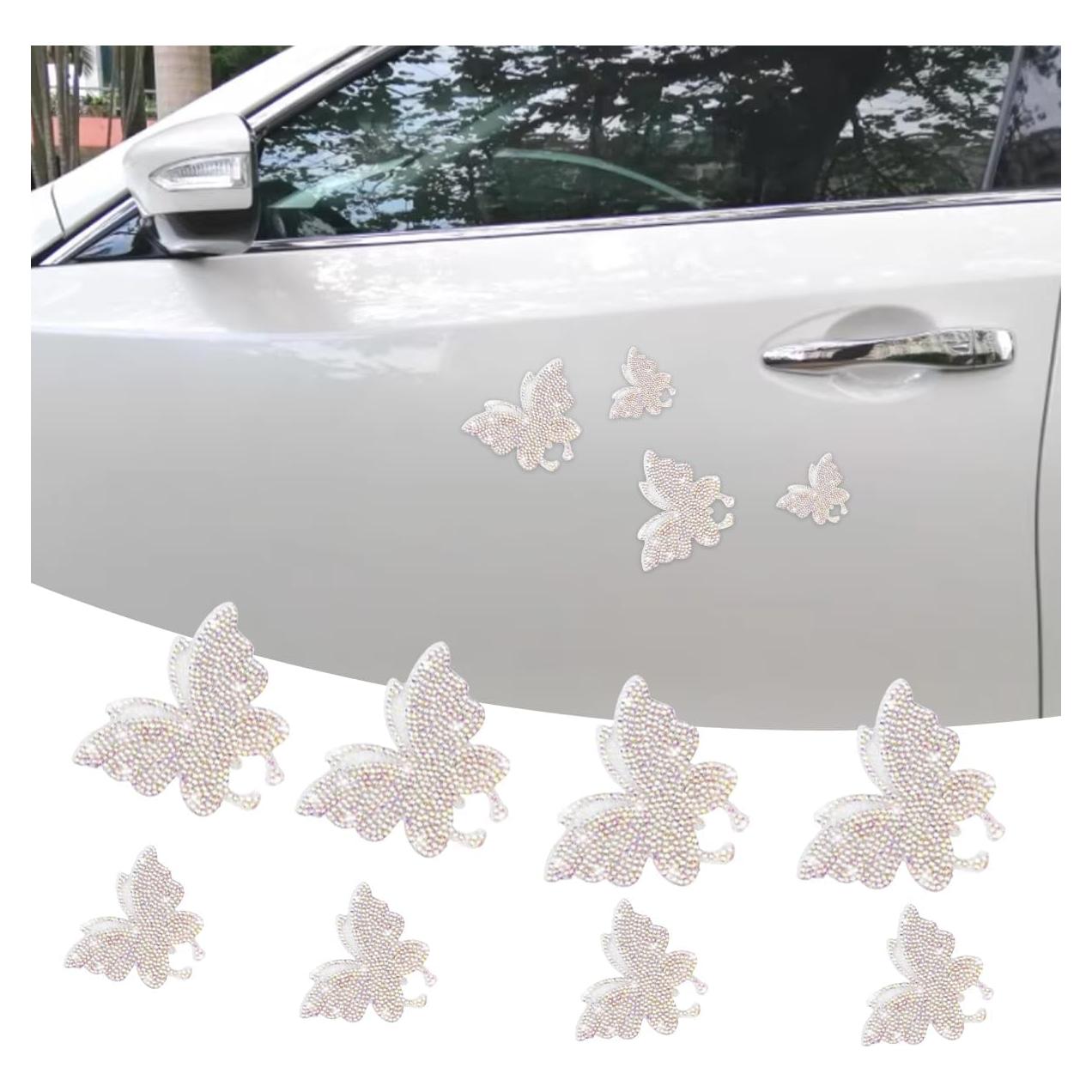 Calcomanías de Mariposa Brillante GLSOWEE - 8 Piezas, Color AB