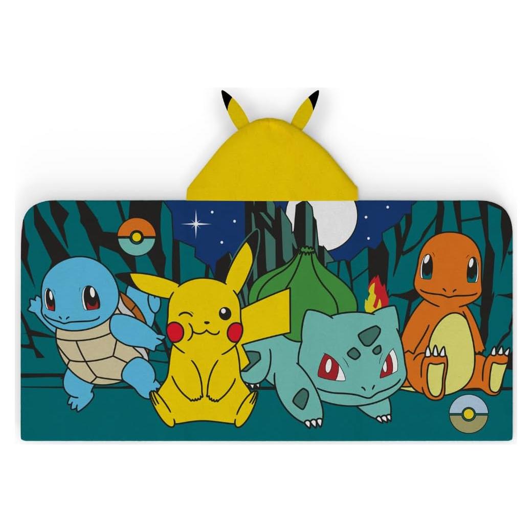 Toalla con Capucha Pokémon Franco 61x127 cm Suave y Absorbente
