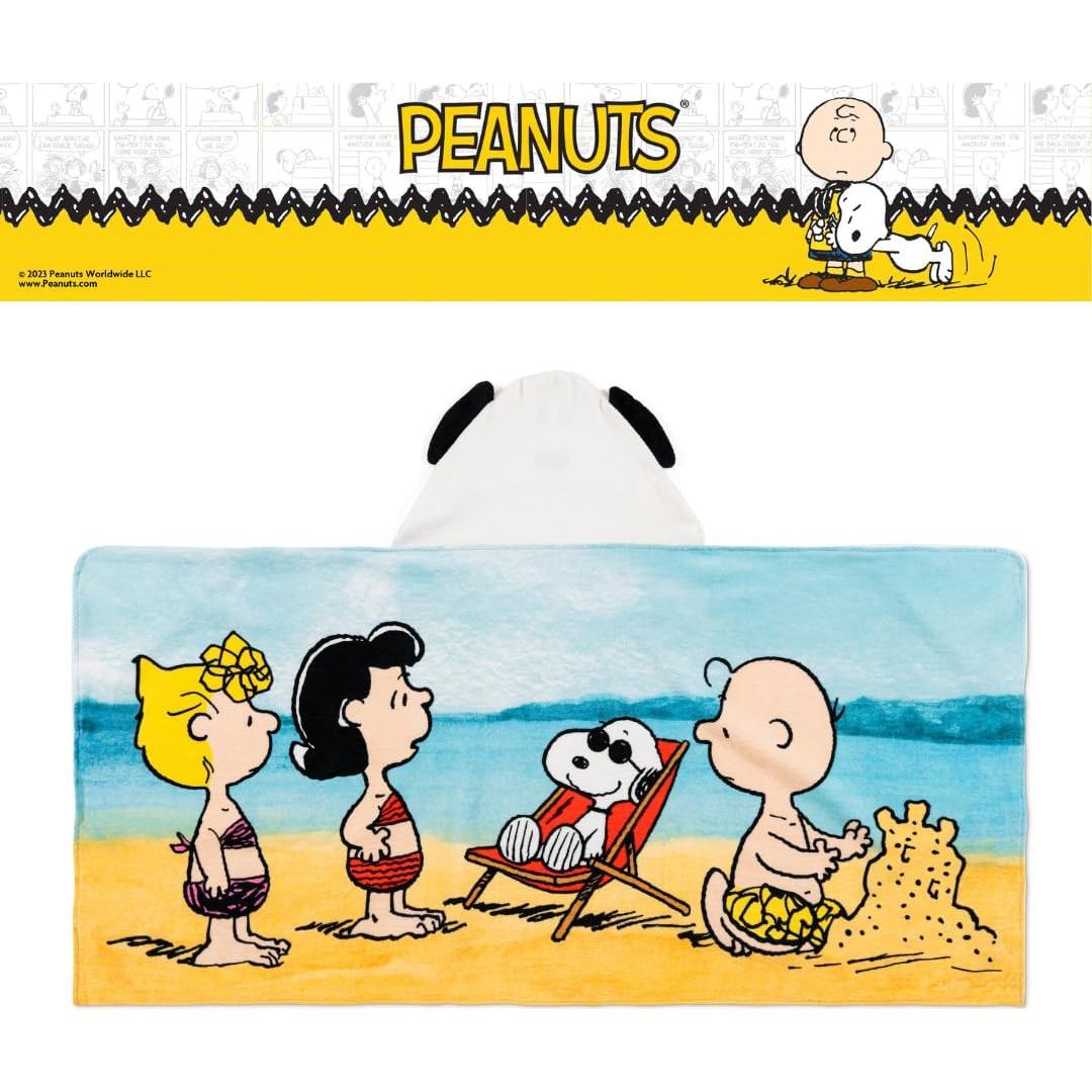 Toalla con Capucha Franco Peanuts 100% Algodón 61x127 cm