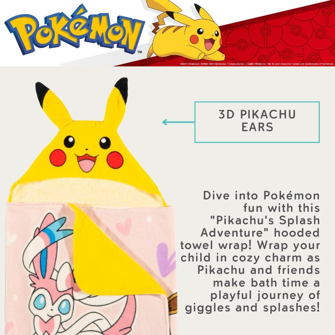 Toalla con Capucha Pokémon Franco 61x127 cm Rosa Niña