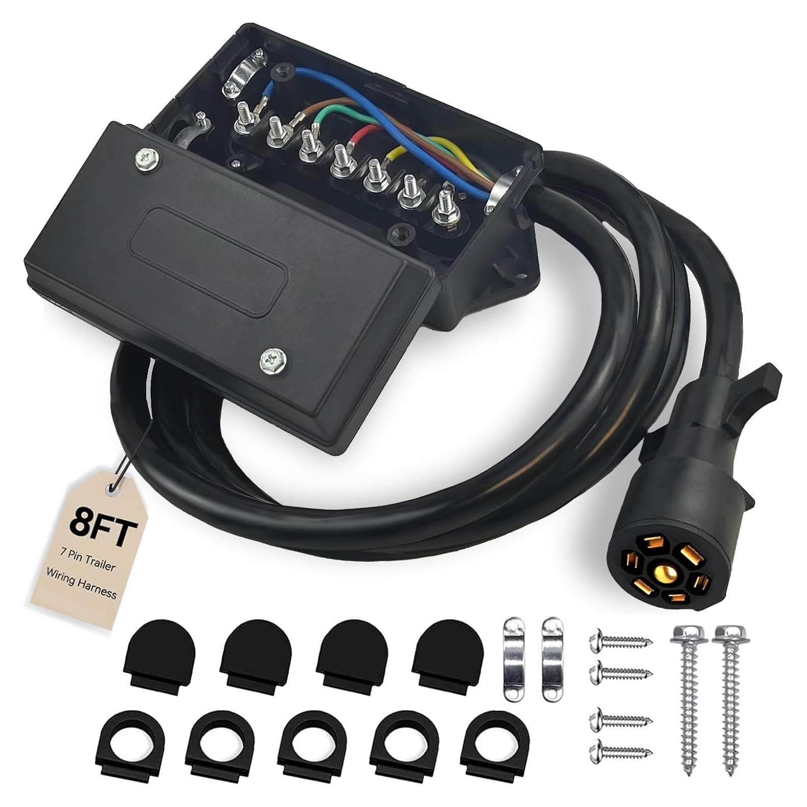 Kit de Arnés de Cableado para Remolque GLUWPA 7 Pines 8 Pies