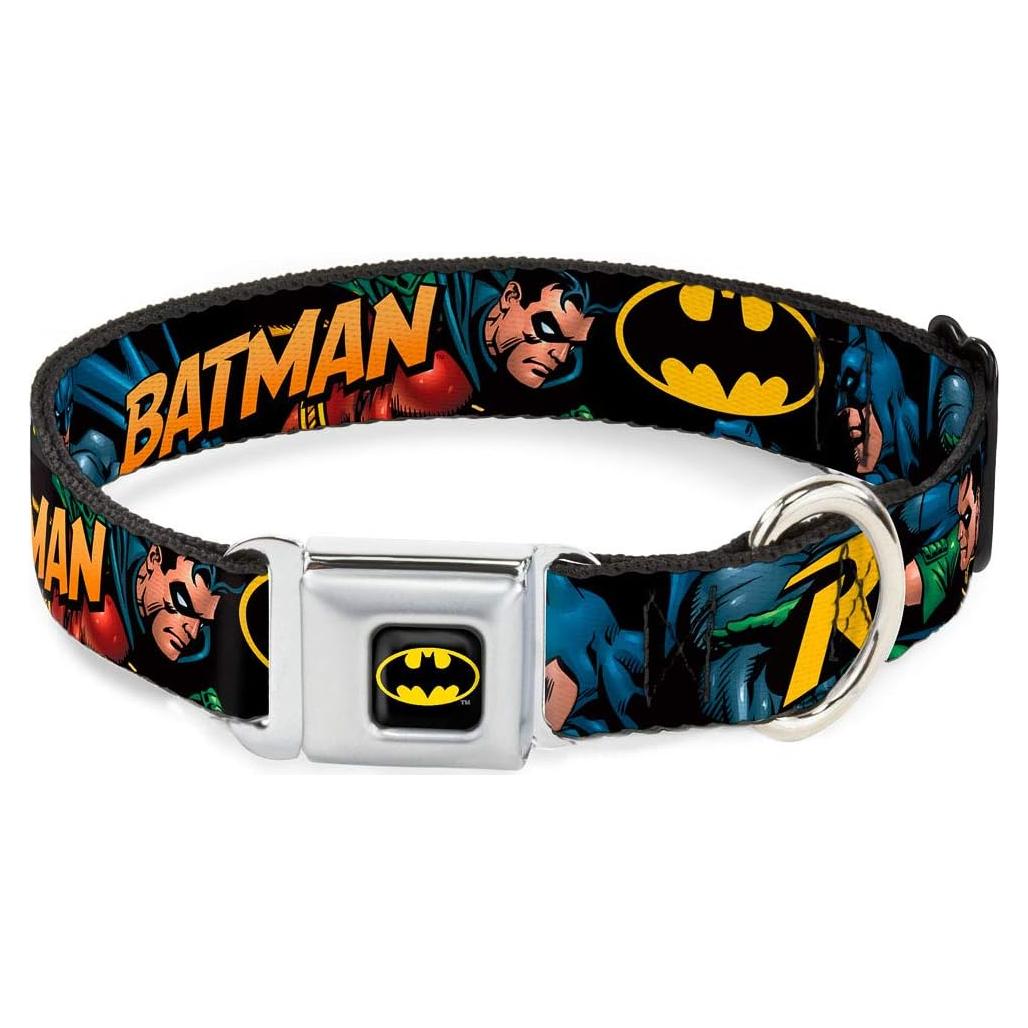 Collar de Perro Buckle-Down Batman y Robin 2.5cm Ajustable 23-38cm