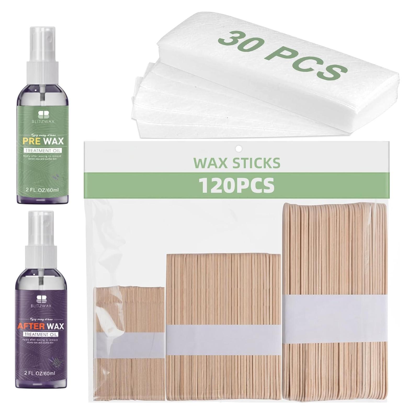 Kit de Depilación con Cera BLITZWAX - 120 Palitos y 30 Papeles
