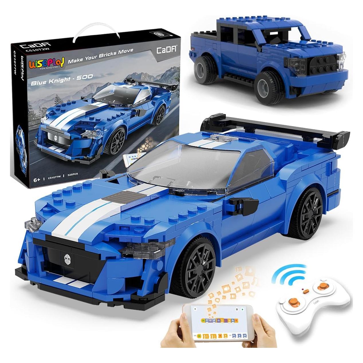 Kit de Coche RC WisePlay 325 Piezas Juguete STEM Azul
