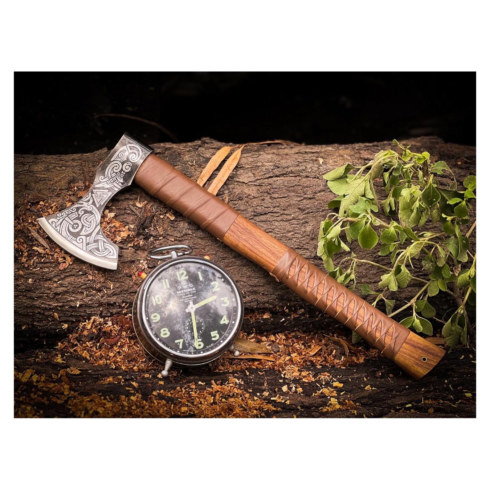 Hacha Vikinga Scarpio Cutlery 48.26 cm Acero Carbono Personalizada