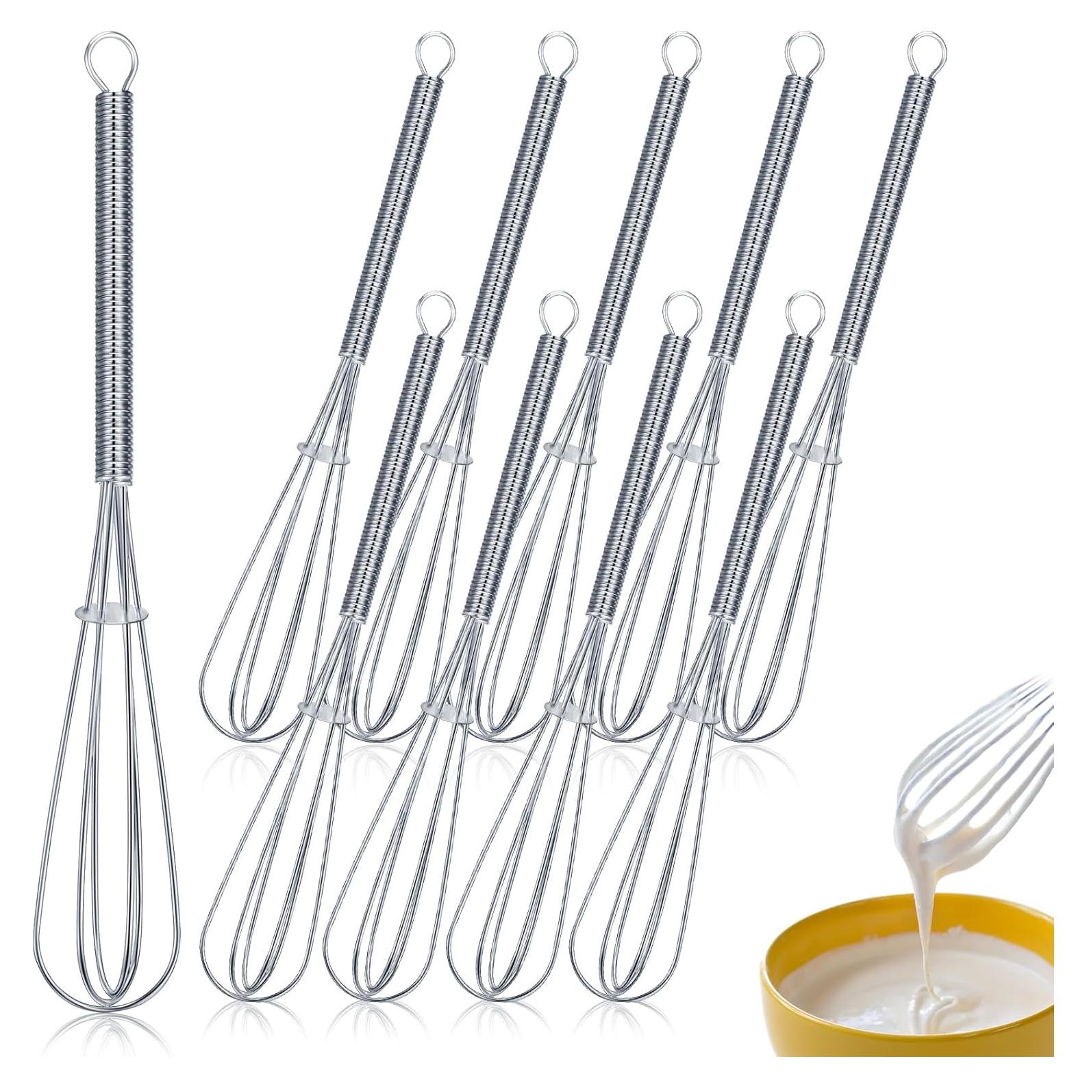Mini Batidores de Acero Inoxidable Baderke - 10 Pcs 15.24 cm