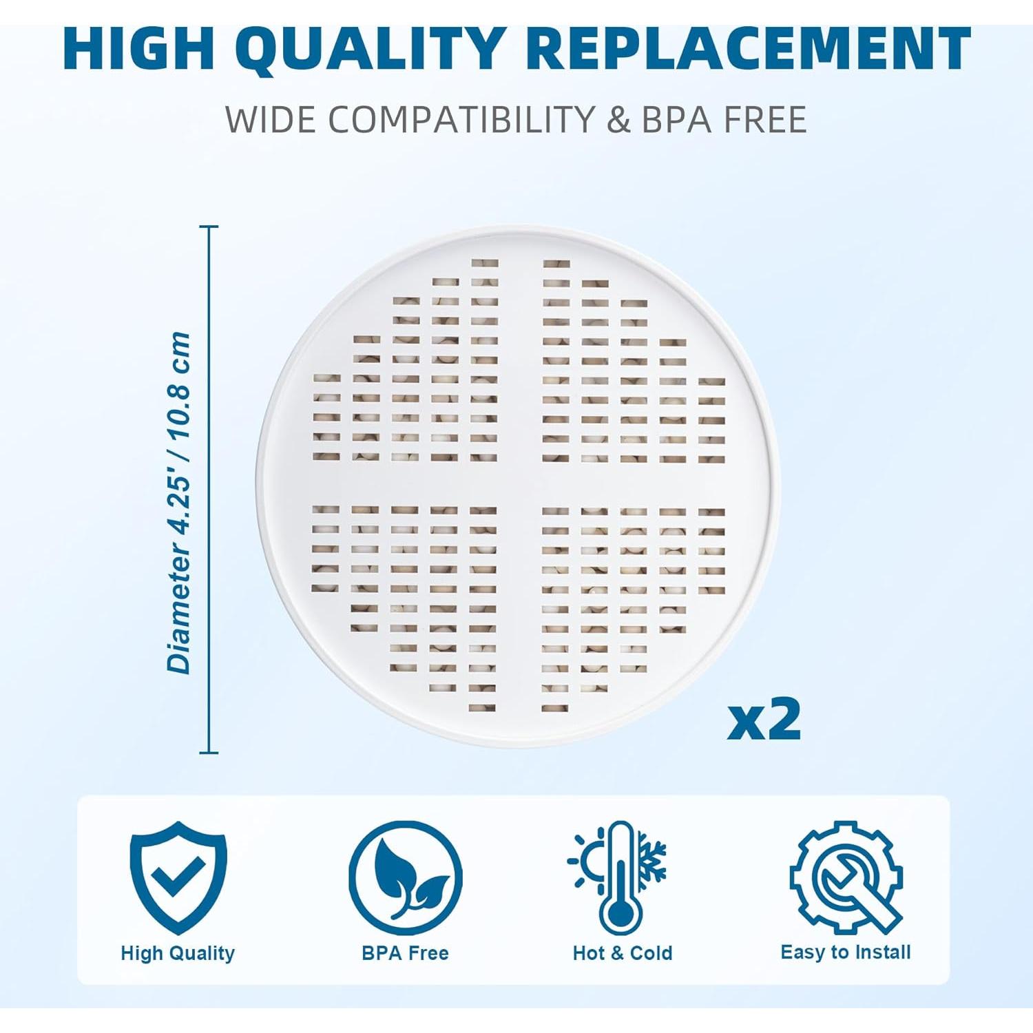 Cartucho Filtro de Ducha Vitamina C E A Aquahomegroup - 2 Paquetes