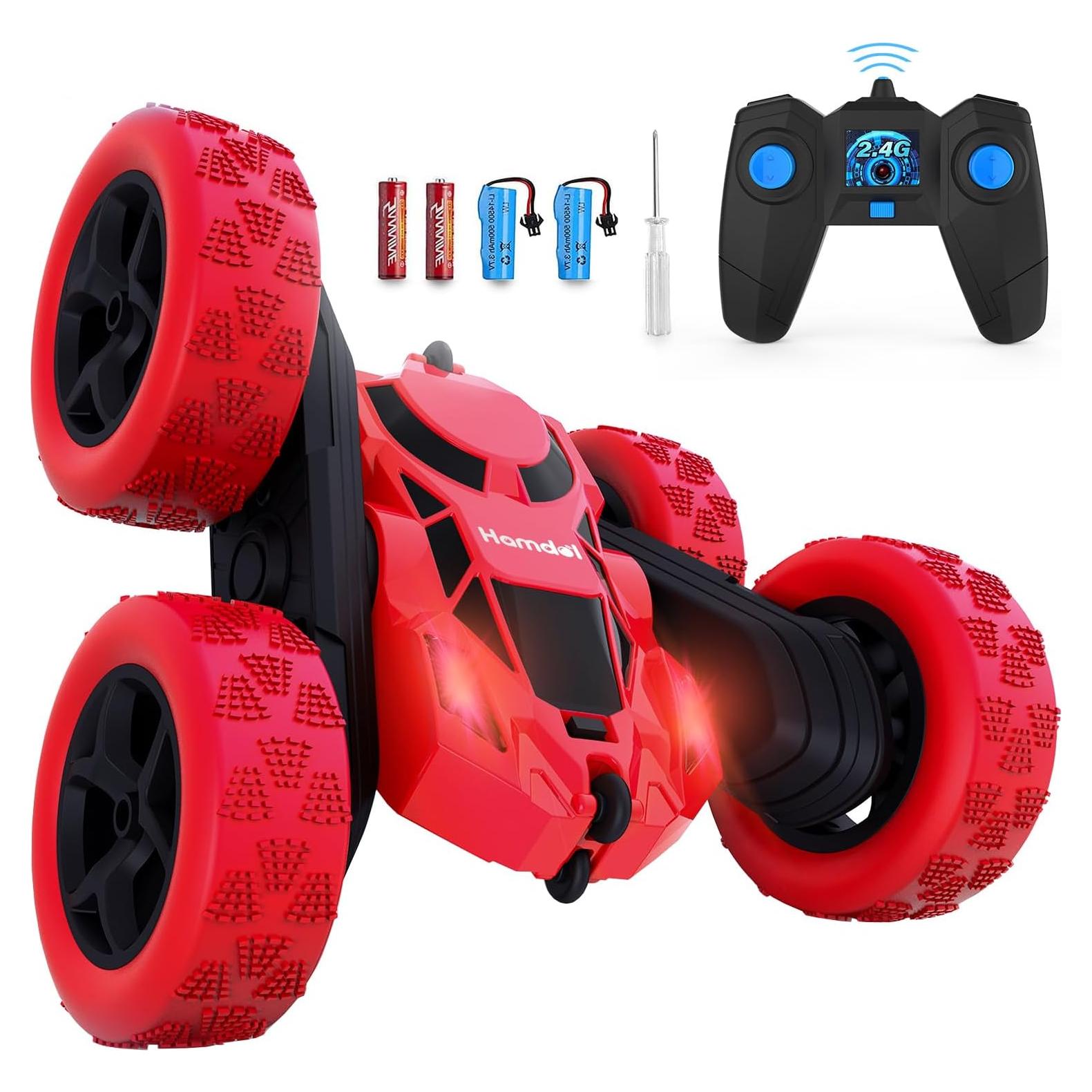 Coche RC Hamdol T1 Acrobático 4WD 360° Rotación LED Rojo