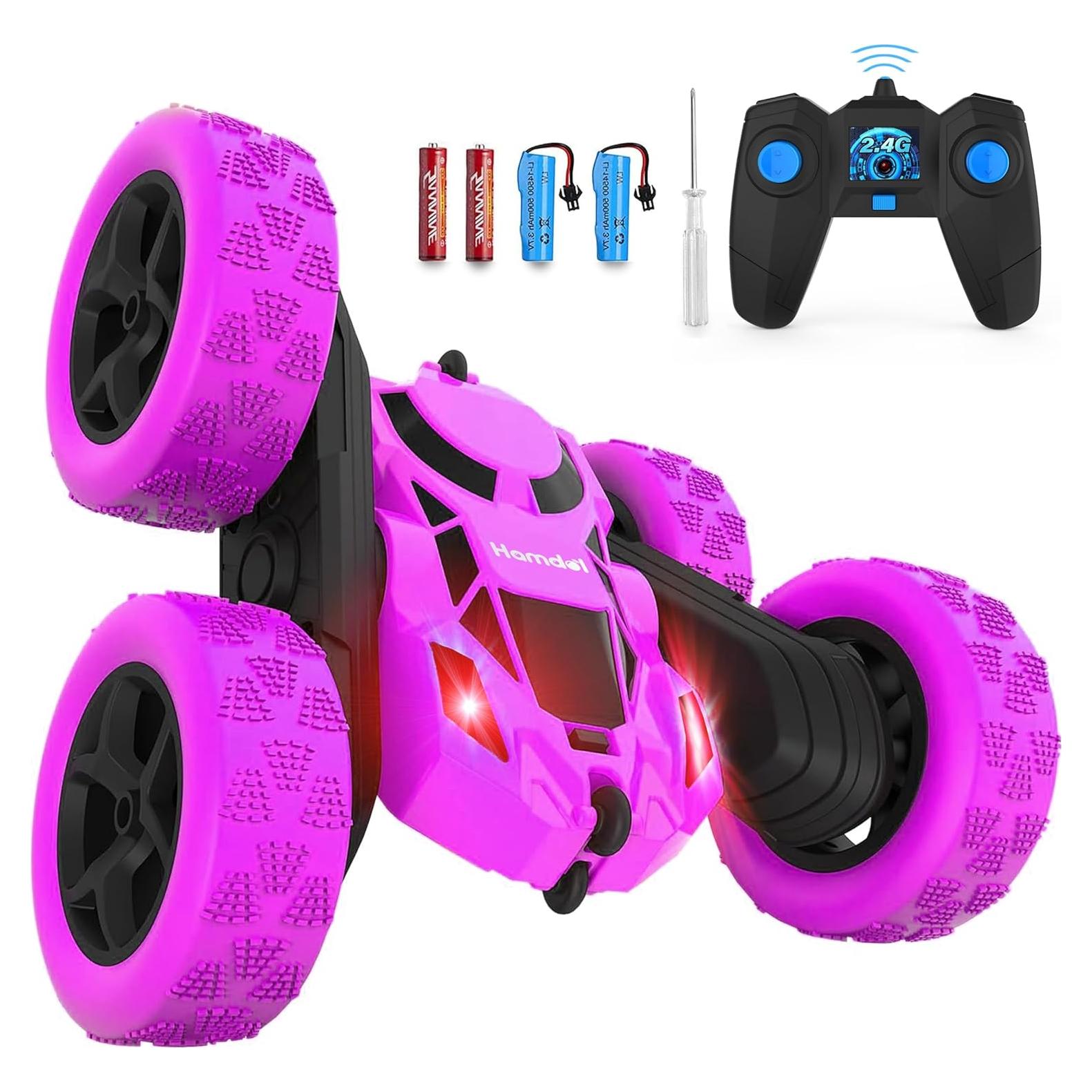 Coche RC Acrobático Hamdol 4WD Doble Cara 360° Púrpura
