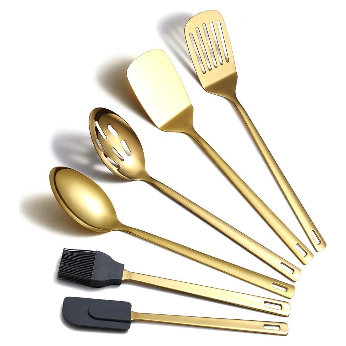 Set de Cucharas de Cocina Doradas 6 Piezas Berglander