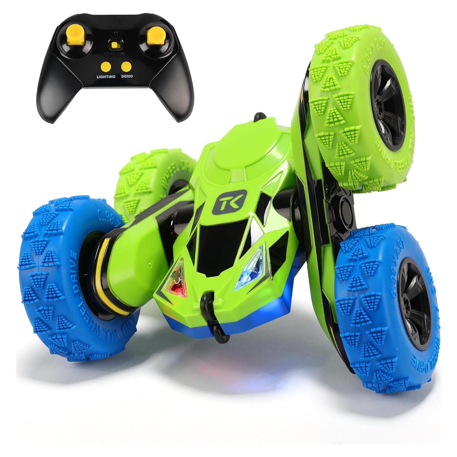 Coche RC Acrobacias Threeking TK-NB28A11 Verde y Azul