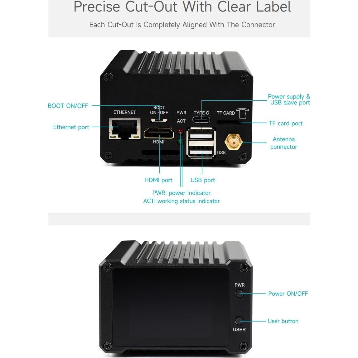 Almacenamiento en Red Waveshare CM4-NAS-Double-Deck 0.6kg