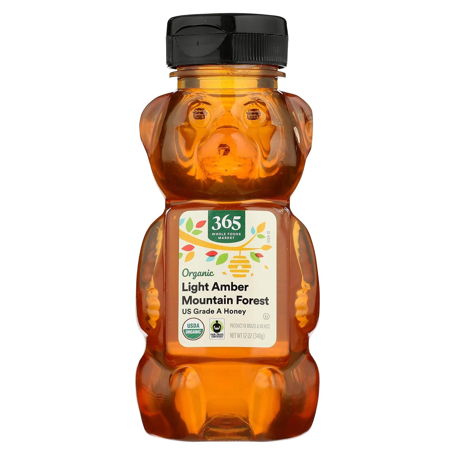 Miel Silvestre Ámbar Claro Orgánica 365 Whole Foods 340g