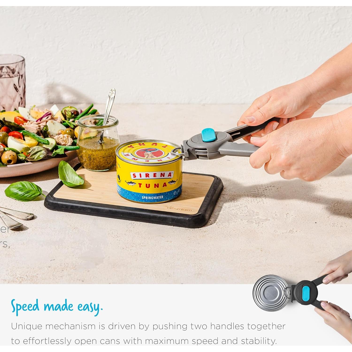 Abrelatas 3-En-1 Dreamfarm Dopener Ergonómico Negro