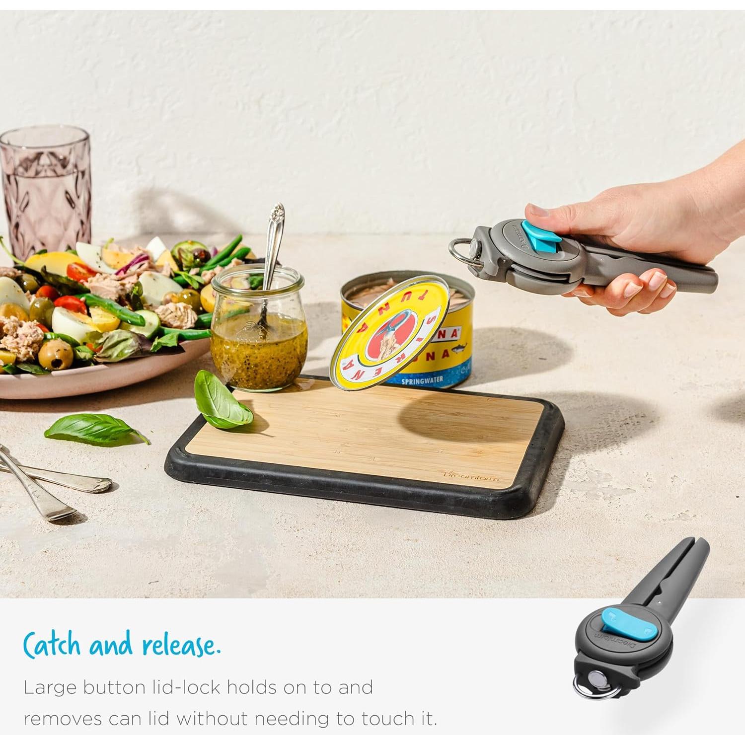 Abrelatas 3-En-1 Dreamfarm Dopener Ergonómico Negro