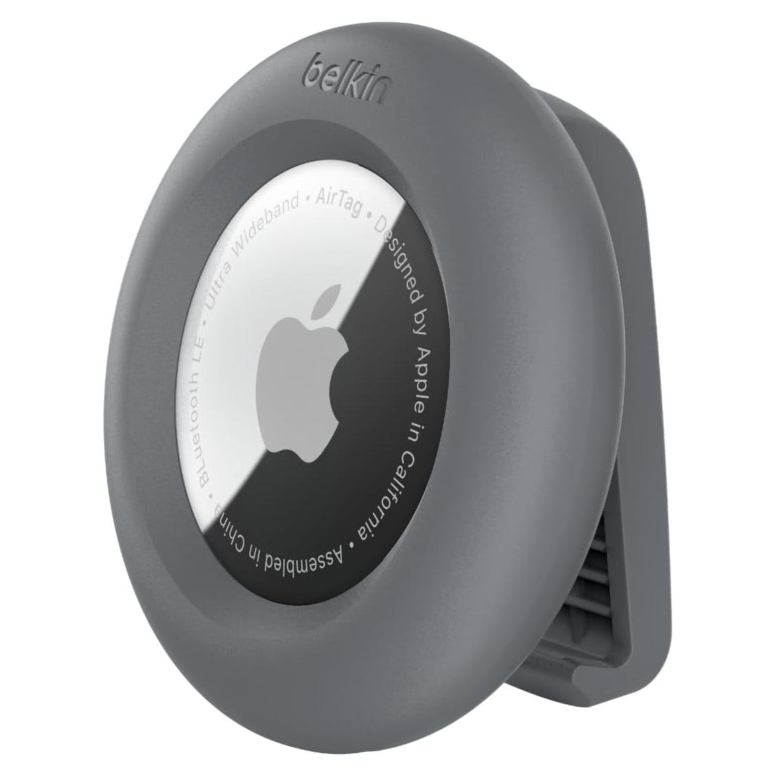 Funda Belkin para Apple AirTag con Clip Gris Oscuro - Protección Rayones