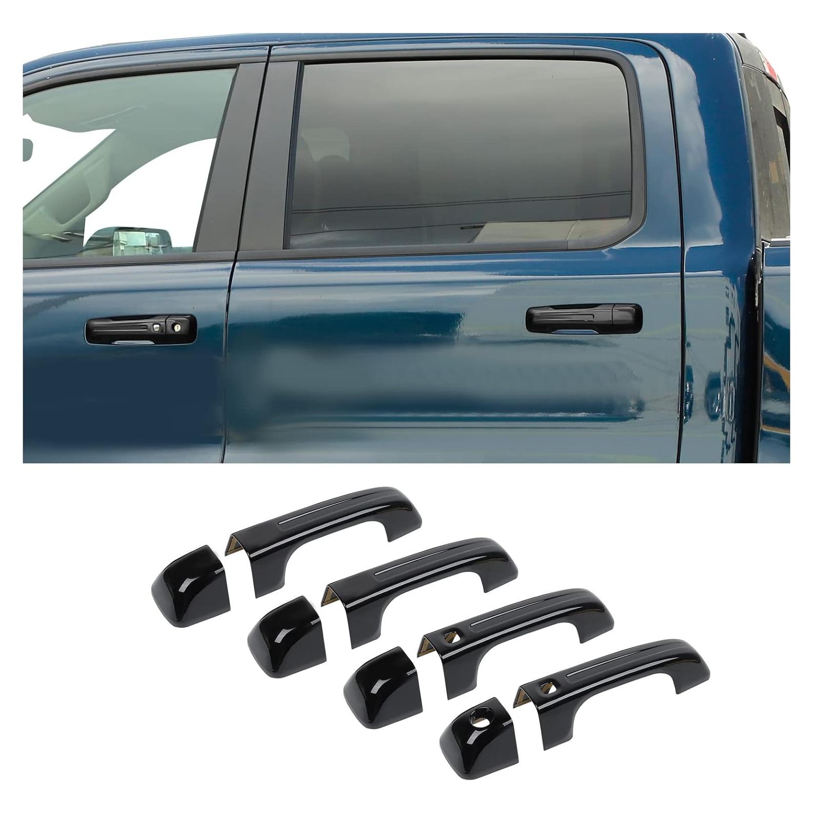 Cubierta de Manija de Puerta Exterior Hoolcar para Dodge Ram 2018-2021, Negro