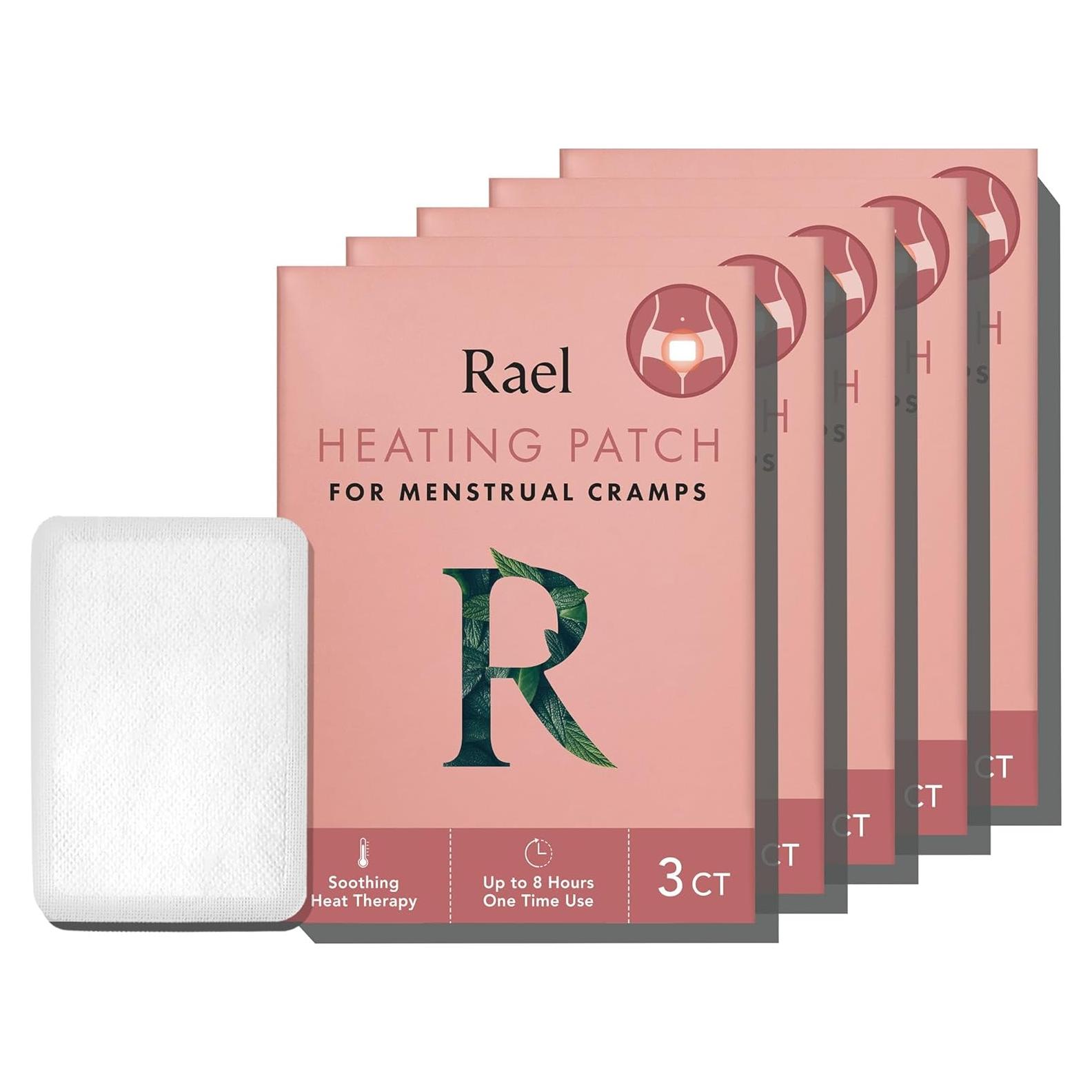 Parches Térmicos Herbales Rael para Calambres - 15 Unidades