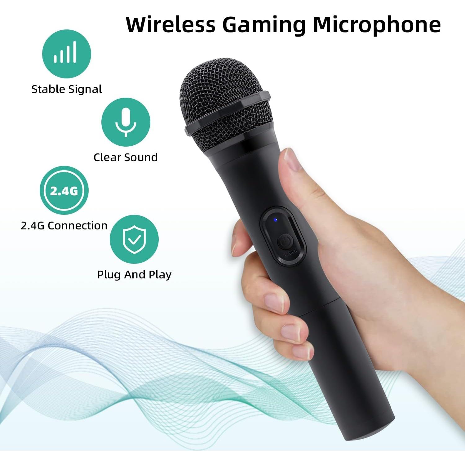 Mcbazel Micrófono Inalámbrico USB 2 Paquete para Juegos