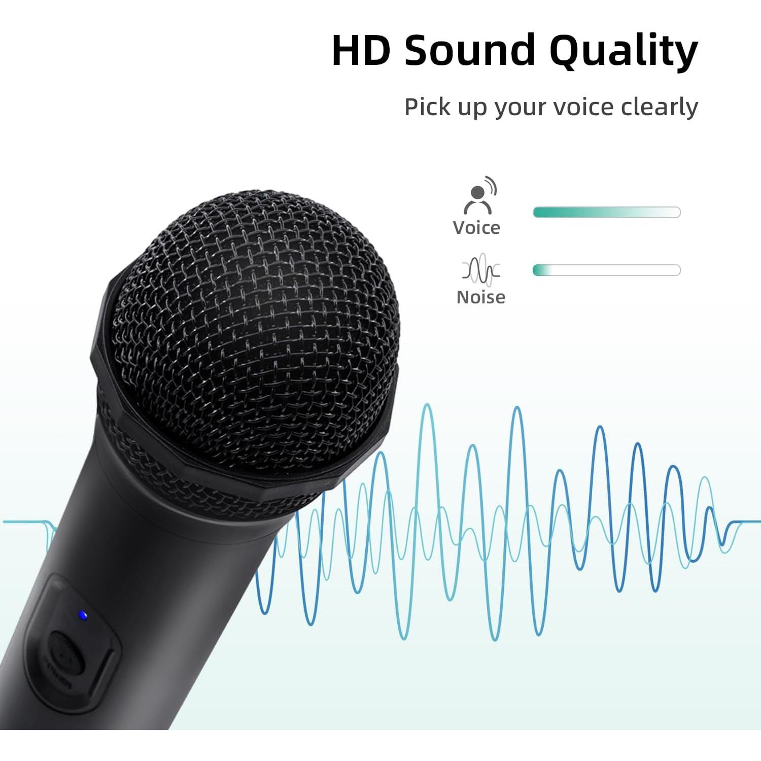 Mcbazel Micrófono Inalámbrico USB 2 Paquete para Juegos