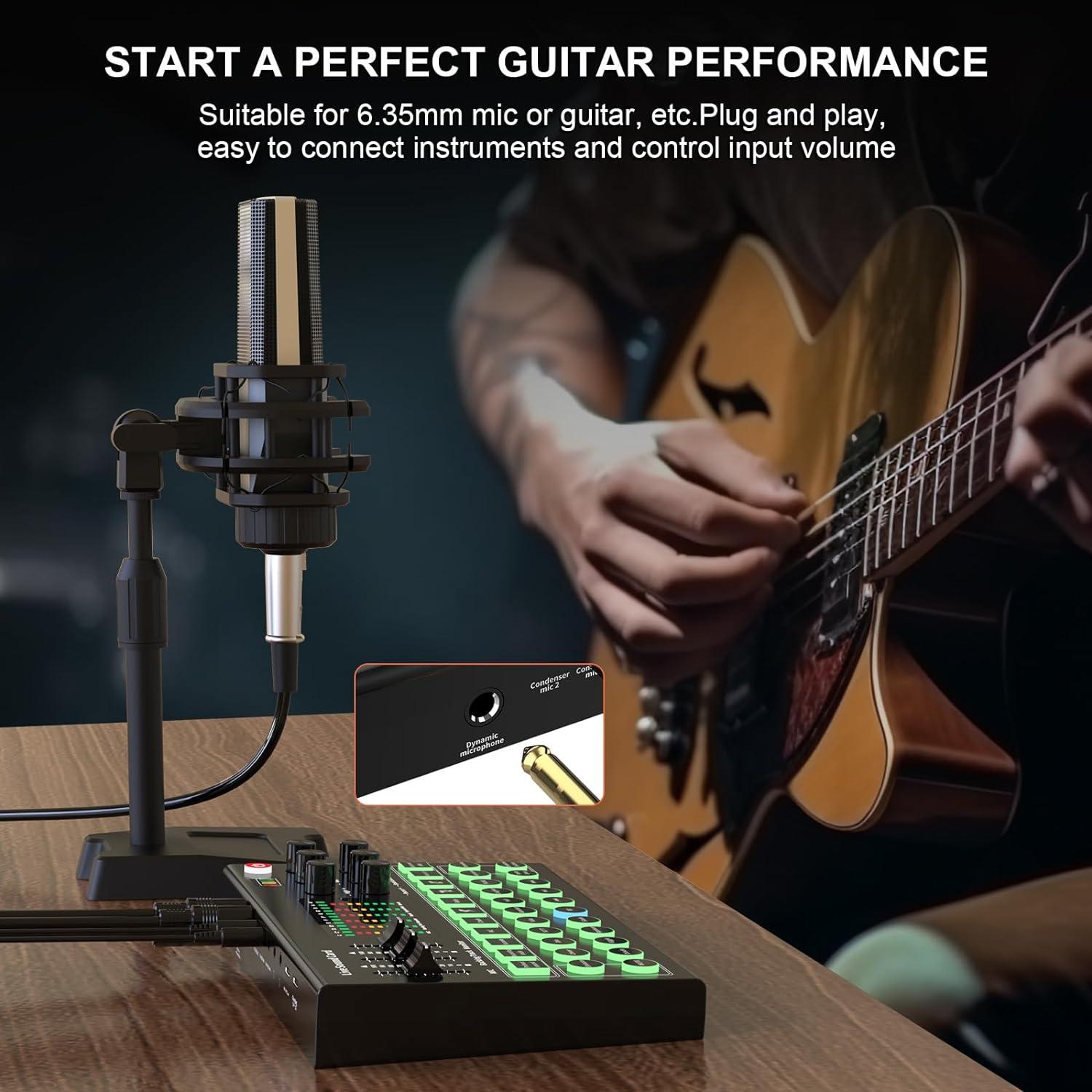 Mezclador de Audio RHM M9+T18 con Micrófono y Soporte