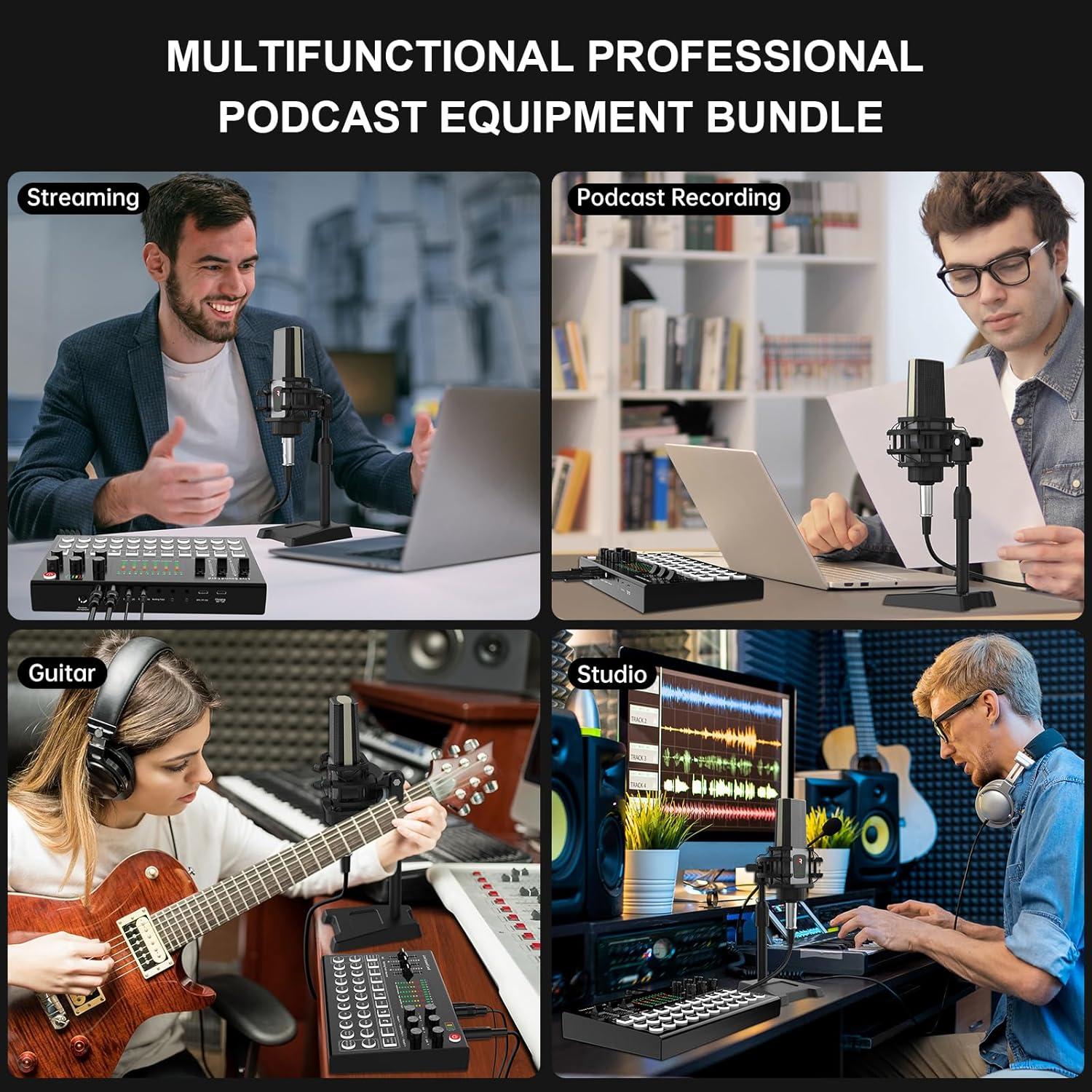 Mezclador de Audio RHM M9+T18 con Micrófono y Soporte