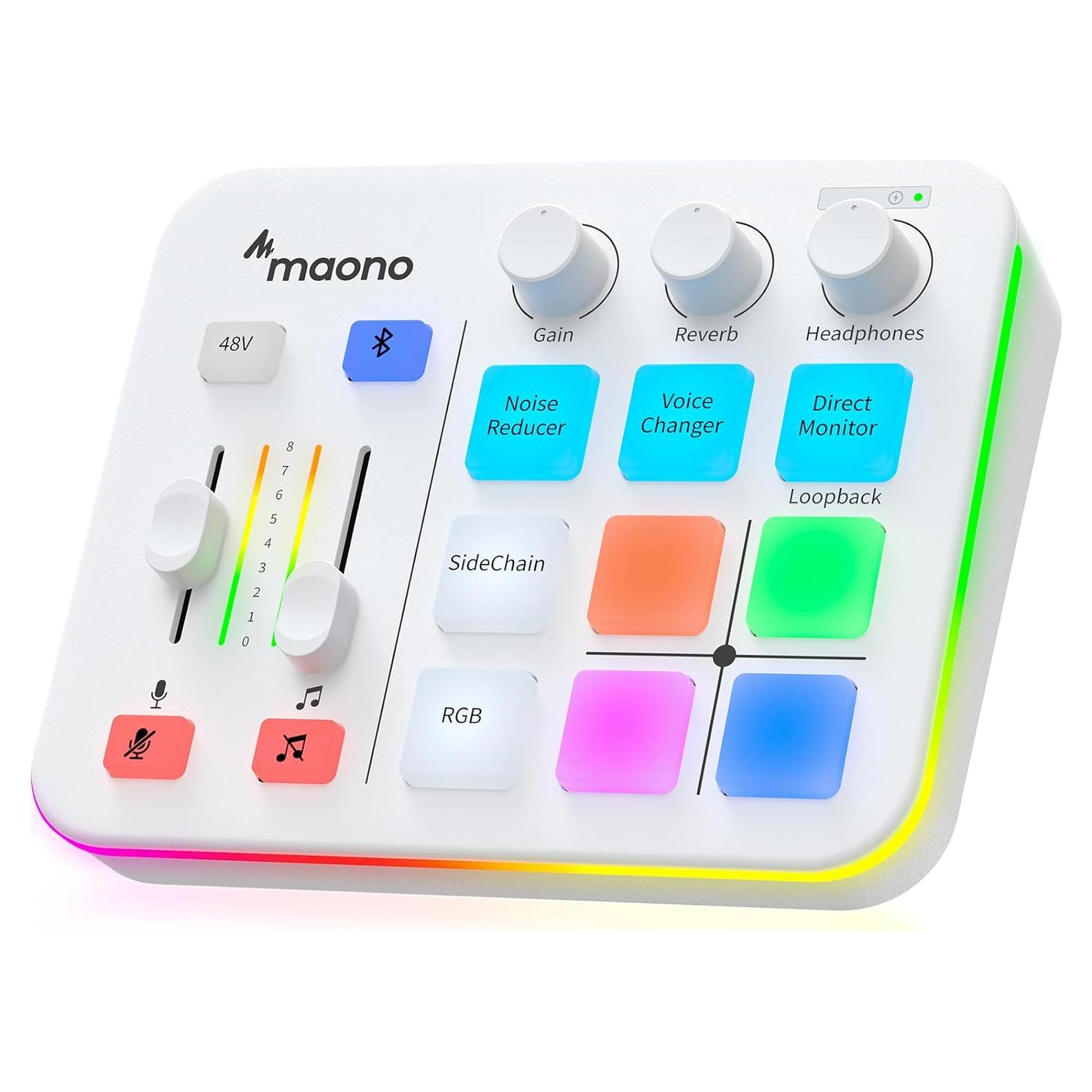 Mezclador de Audio Gaming MAONO G1 NEO RGB Bluetooth 48V