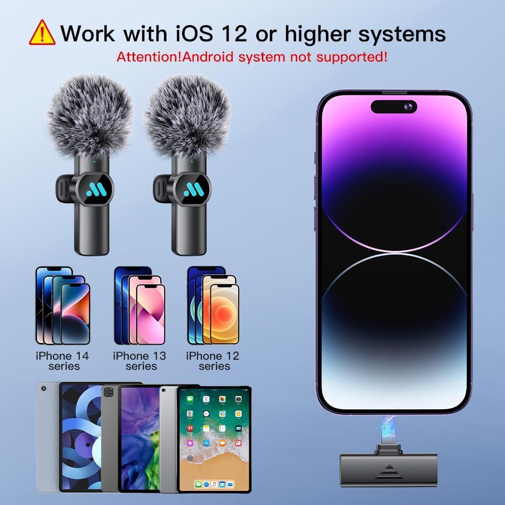 Micrófono Lavalier Inalámbrico Leettus para iPhone/iPad