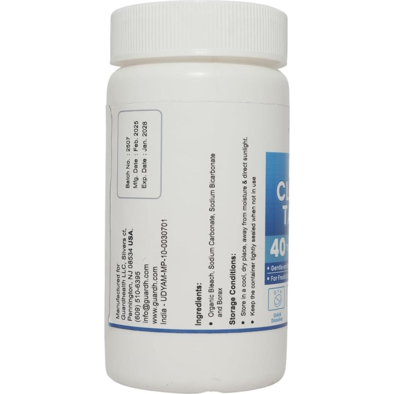 Tabletas de Limpieza de Lino GuardH - 40 Unidades, Ecológicas