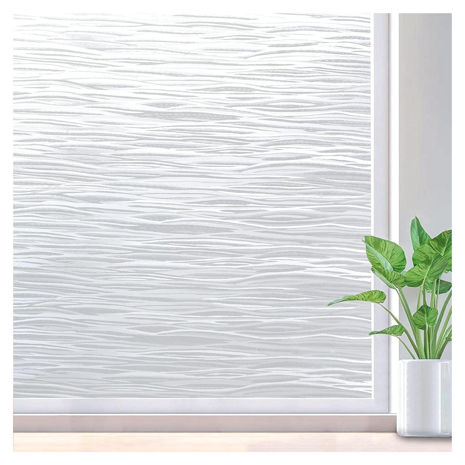 Película de Privacidad para Ventanas rabbitgoo 44.5x200cm Ola Pura