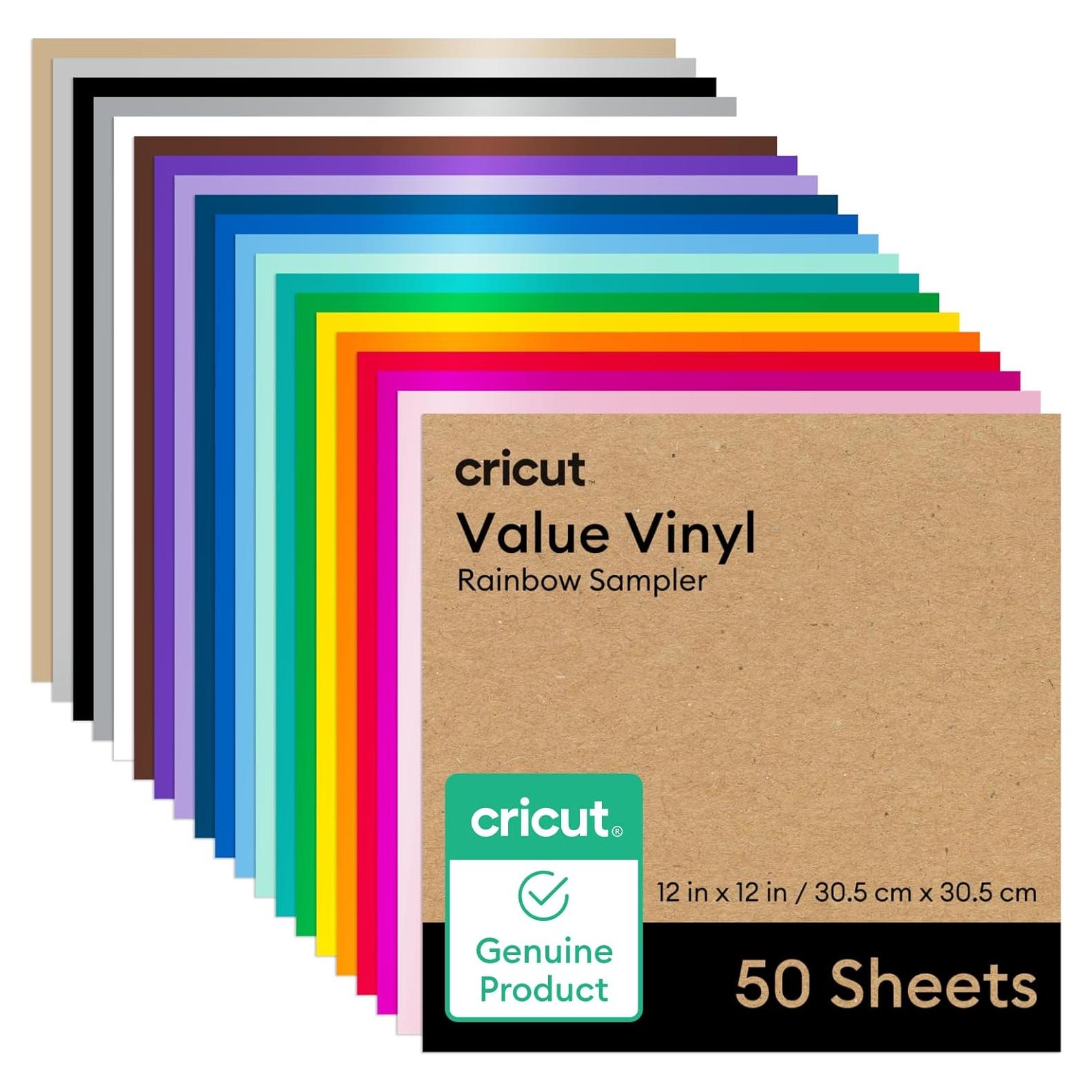 Vinilo Permanente Cricut Value 50 Hojas 30.5x30.5cm Multicolor