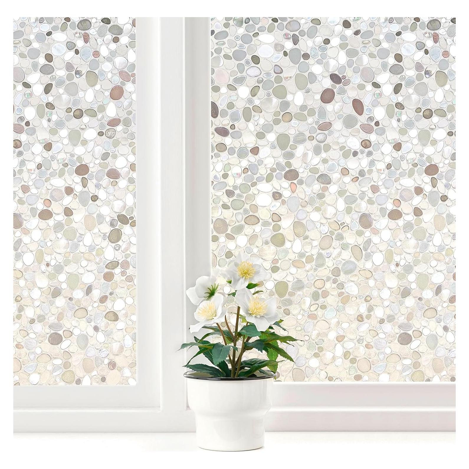 Película para Ventanas LEMON CLOUD 3D Patrón Guijarros 44.5x200cm