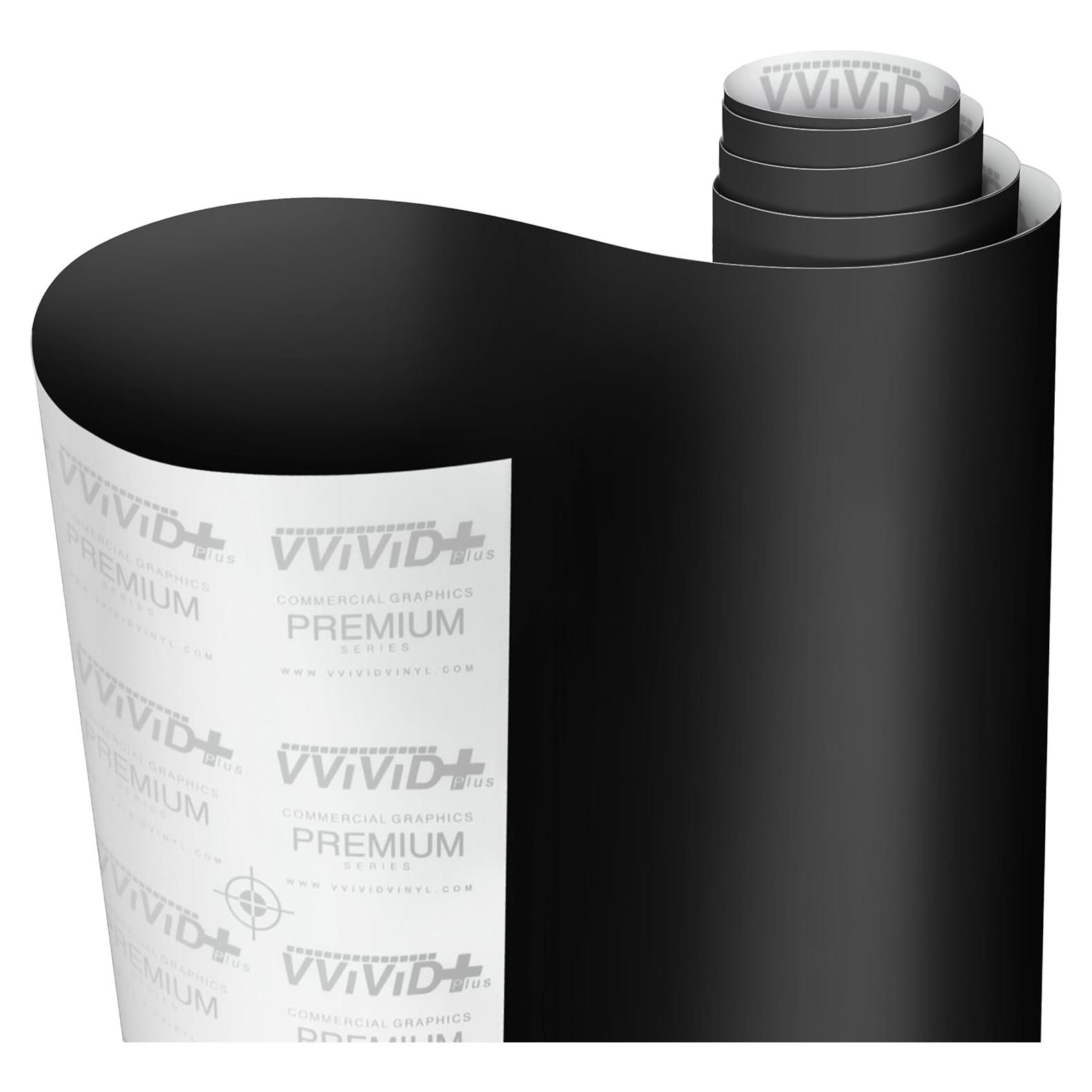 Vinilo Envoltura Automotriz Negro Mate VViViD 0.46m x 1.52m