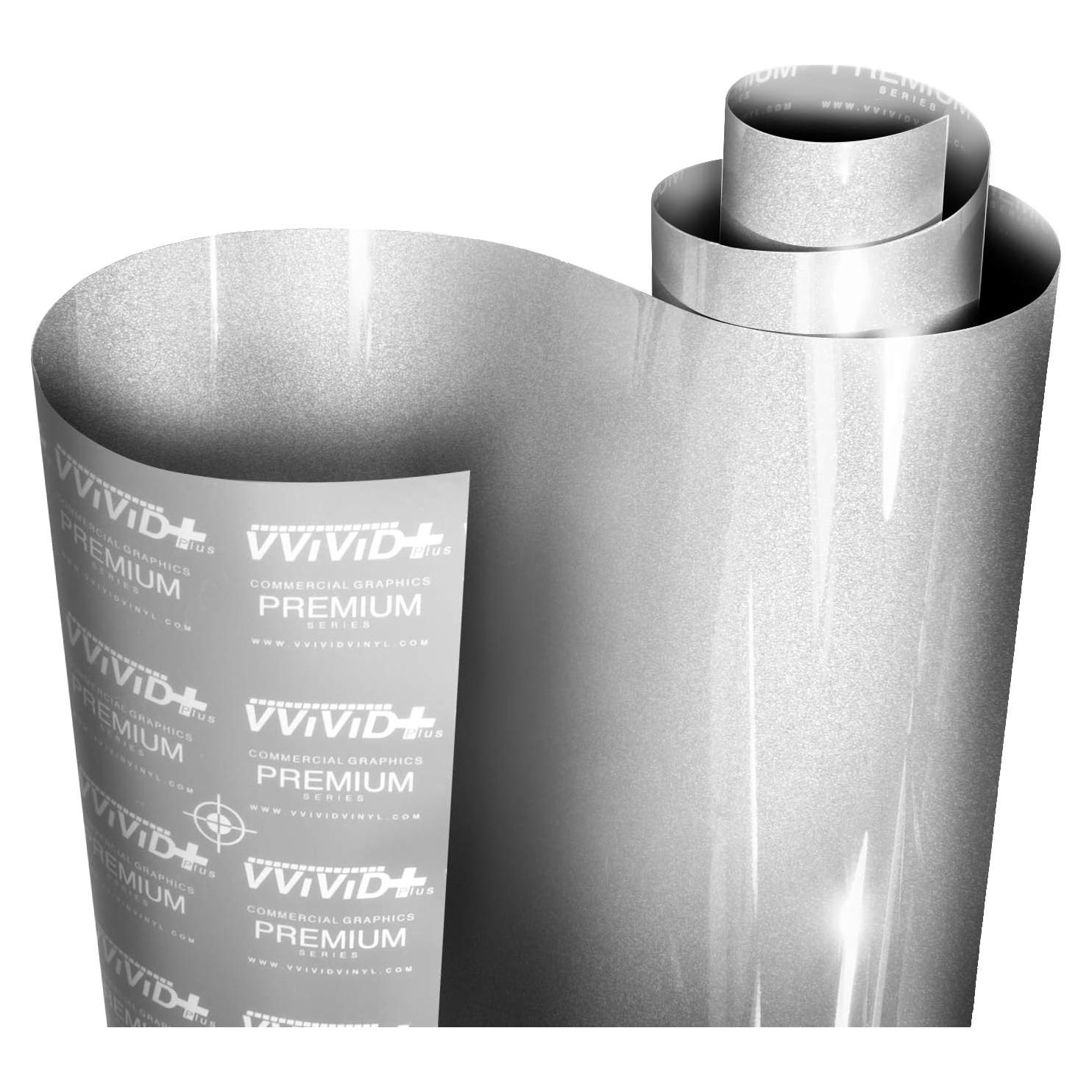 Vinilo Envoltura de Coche VViViD Ultra Gloss Plata 30.5x152.4cm